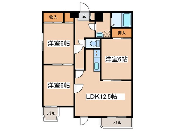 エルグラン啓明の物件間取画像